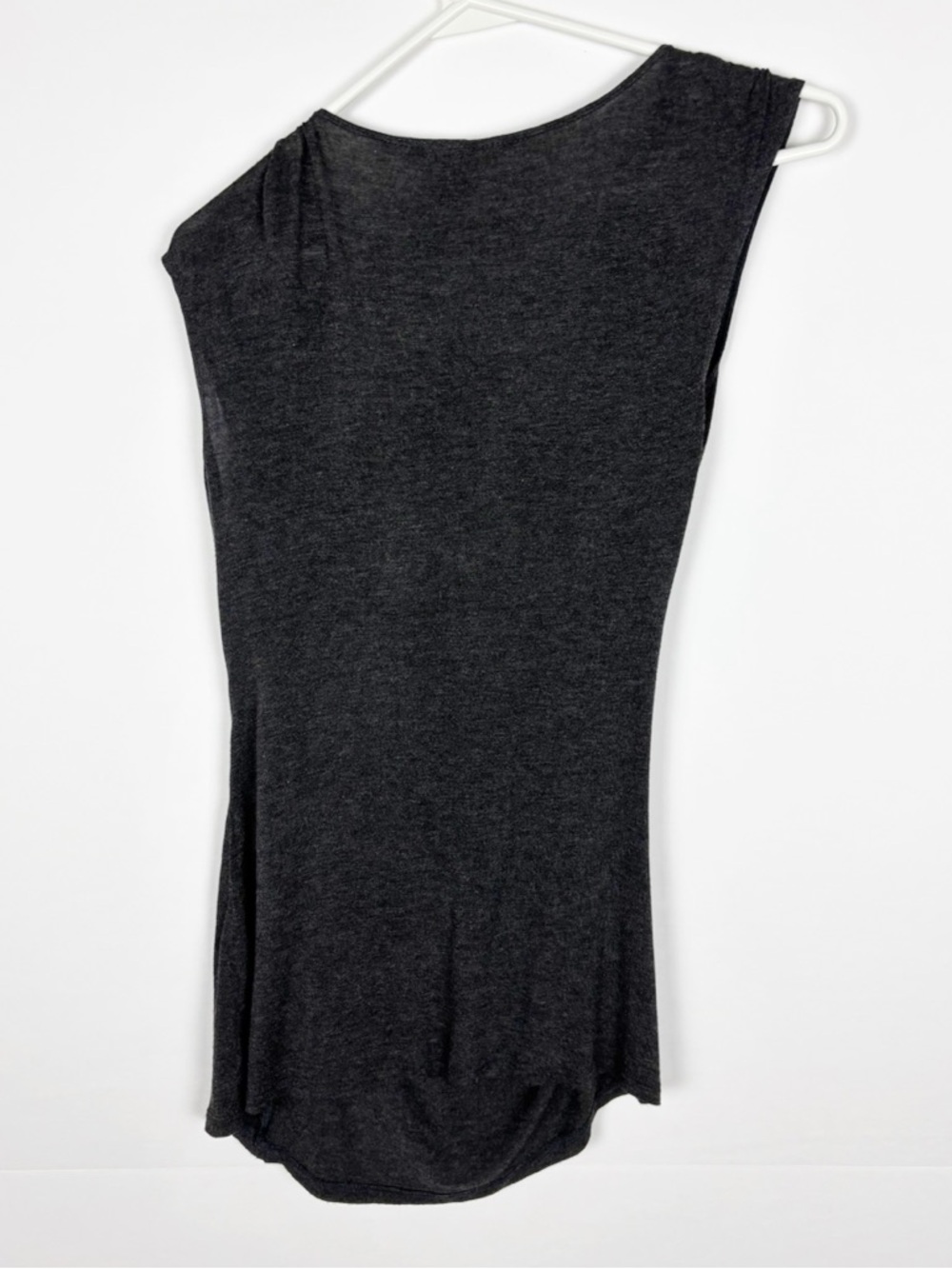Wrapper Top Size Small Gray Draped Ruffle Y2K Vintage - Picture 2 of 5